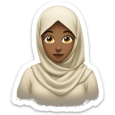 Pyramid with a girl in hijab sticker