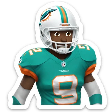 Miami dolphins football plauer sticker