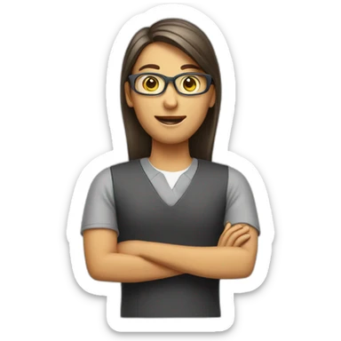 clerk at the cashier's desk sticker