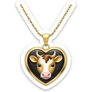 i need combination of this two emojis for making a neckless ❤️🐮 sticker