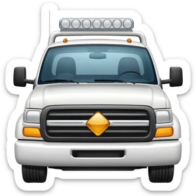 white modern pickup truck sticker