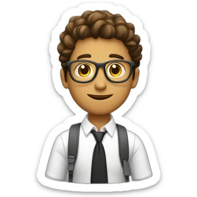 chico estudiando sticker