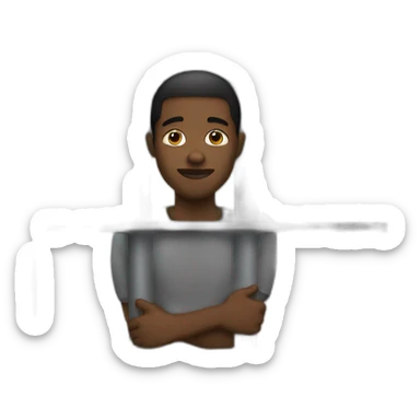 Black person in jail sticker