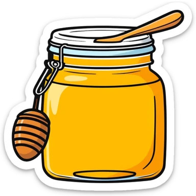 honey jar cartoonish sticker style sticker