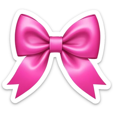 A hot pink bow sticker