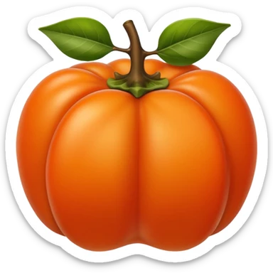 persimmon fruit smooth sticker