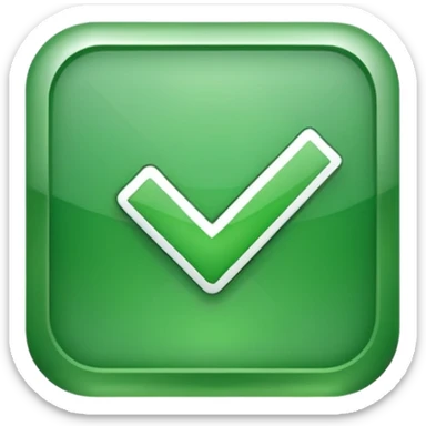 check mark button green square sticker