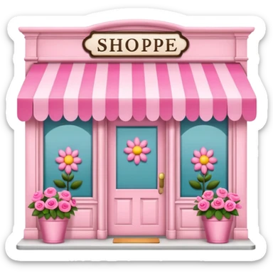 Shoppe rosa sticker