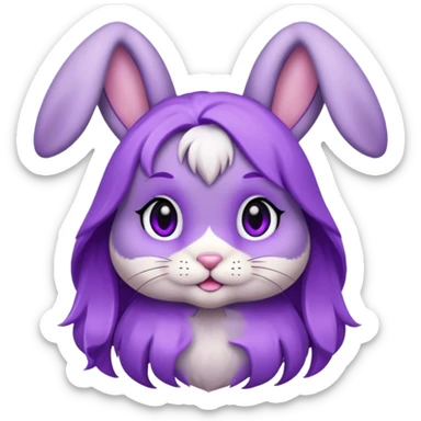 jax bunny  ios 16 very cute slay violet  sticker