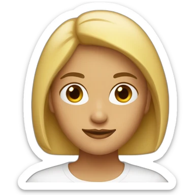 Chica 45 años rubia pelo muy corto ojos marrones sticker
