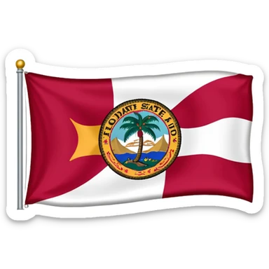 Creat an emoji of the state flag of Florida sticker