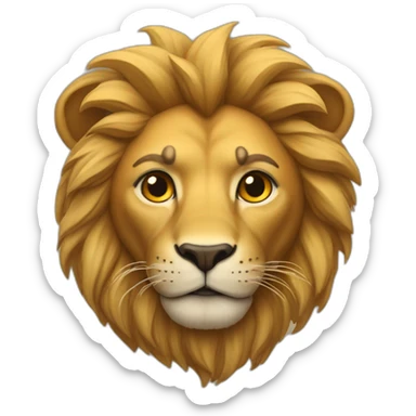 Un humain avec une tête de lion sticker