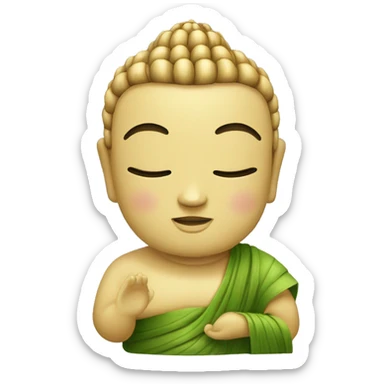 bouddha entouré bambou sticker