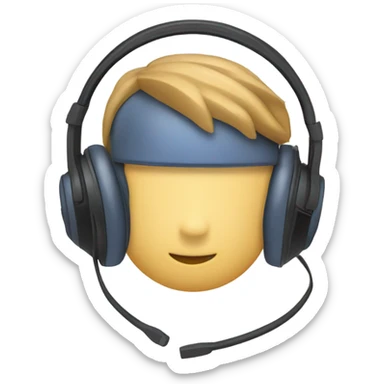 headset with mice sticker