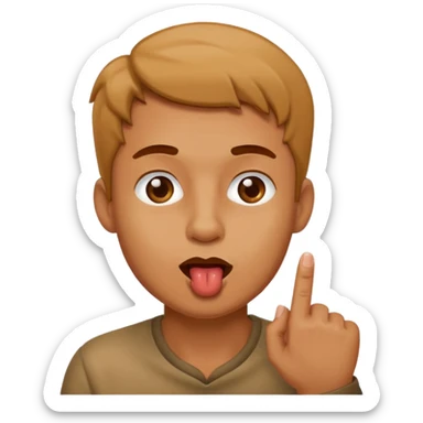 make a dude licking his finger sticker