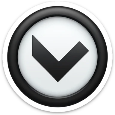 Full of black circle with a check mark on it sticker