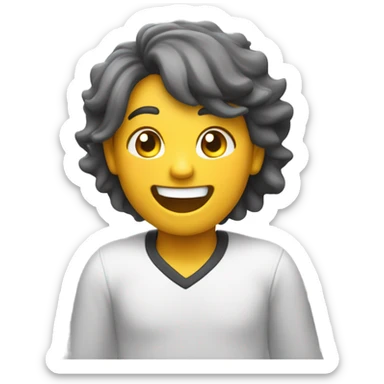 Arm pumping down happy sticker