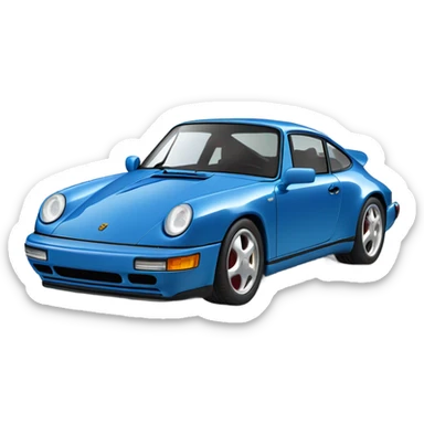 porsche 911 carrera 4s blue 1993 sticker