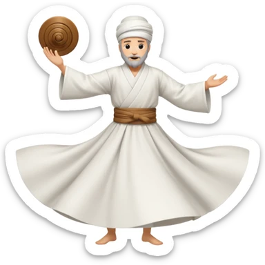A whirling dervish sticker