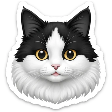 Tuxedo cat face sticker
