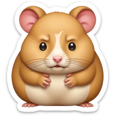 I want a mad emojj that’s also sad saying I want a hamster sticker