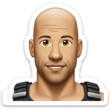 A white Vin Diesel sticker