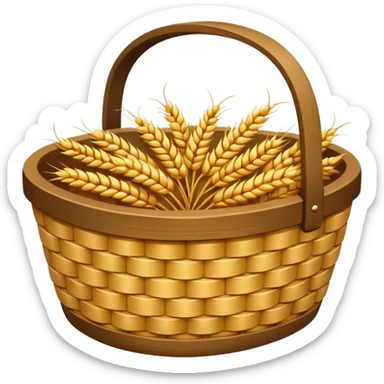 Wheat grain basket sticker
