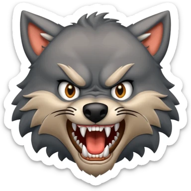 the Big Bad Wolf in the story of Little Red Riding Hood sticker