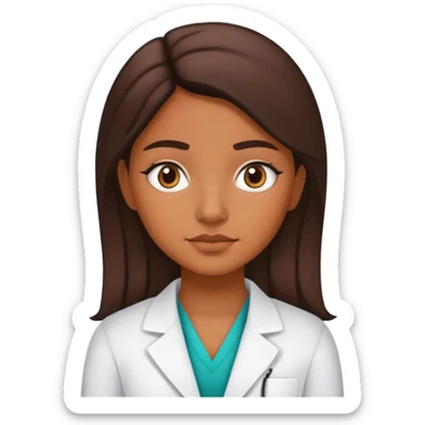 A Mexican girl as a psychologist sticker