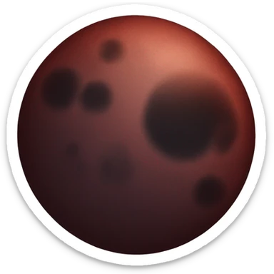 dark red moon sticker