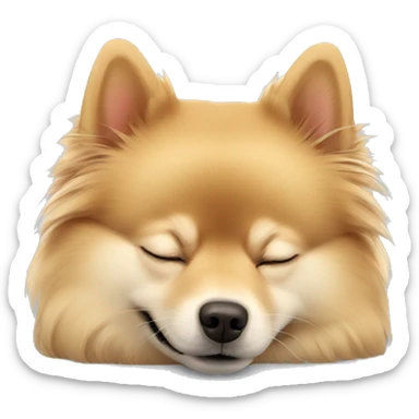 Sleeping german spitz sticker