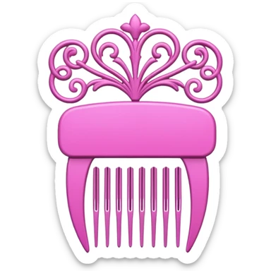 pink royal comb sticker