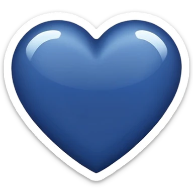 navy blue heart sticker