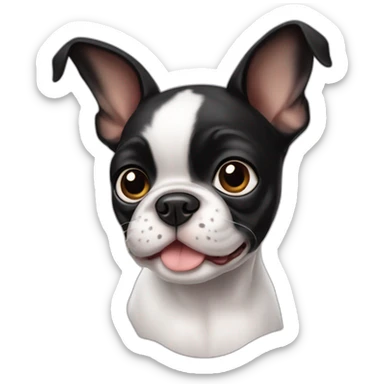 boston terrier puppy sticker