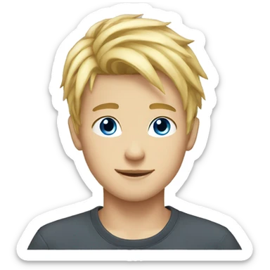 17 year old male blonde hair blue eyes  sticker