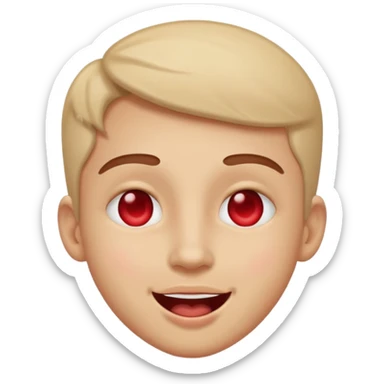 someone who is very happy with heart eyes and saliva drooling from his mouth sticker