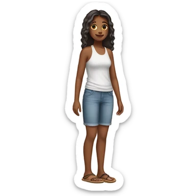 girl wearing flip flop sticker