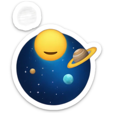Stars and planets sticker
