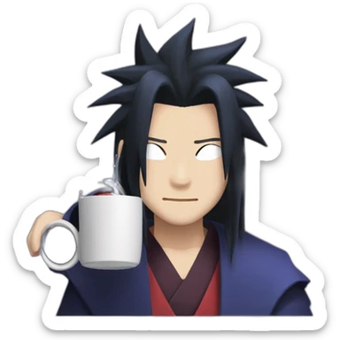 Uchiha Madara drink tea  sticker