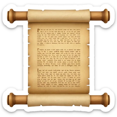 papyrus scroll sticker