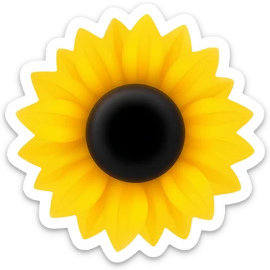Emoji de Girasol con el centro negro sticker