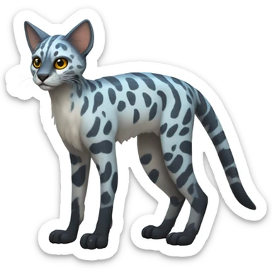 Modern Feral Rare Fantasy Vernid-Trico-species by LiLaiRa, random markings, full body sticker