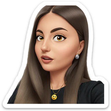 realistic portrait of a girl sticker