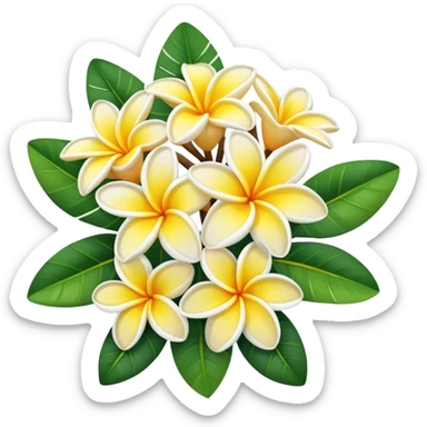 Frangipani bouquet sticker