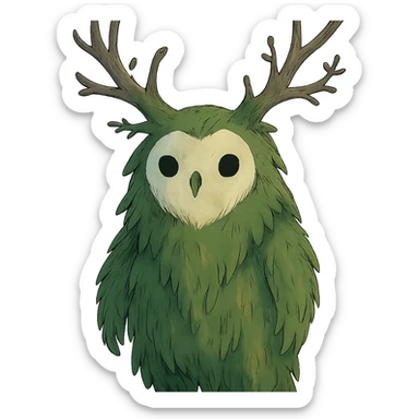 ghibli style forest spirit sticker