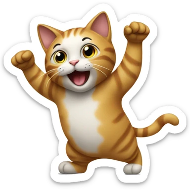Cat dancing sticker
