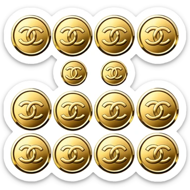 3 chanel coins sticker