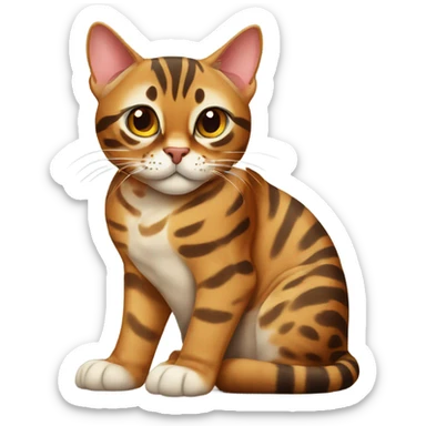 bengal cat sitting  sticker