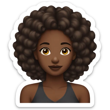 Black girl aesthetic skin care sticker