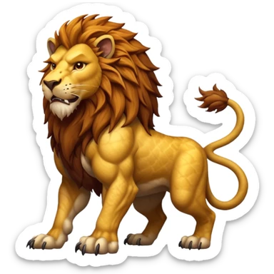 make a hyper realistic mythical lion creature with great detail sticker